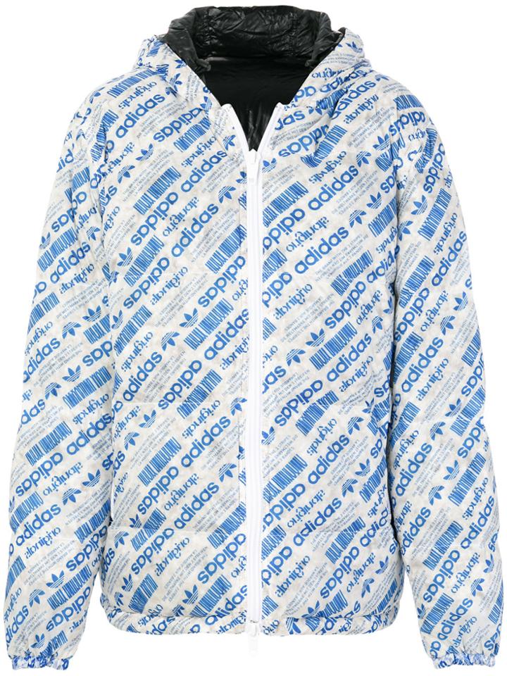 Adidas Originals By Alexander Wang Reversible Logo Print Padded Jacket