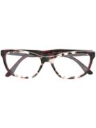 Prada Eyewear Square Frame Glasses, Black, Acetate