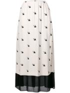 Mcq Alexander Mcqueen Swallow Print Skirt - Pink & Purple