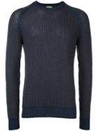 Barba Crew Neck Jumper, Men's, Size: 54, Blue, Virgin Wool
