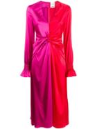 Black Coral Jacqueline Colour-block Dress - Red