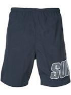 Supreme Logo Print Shorts - Blue