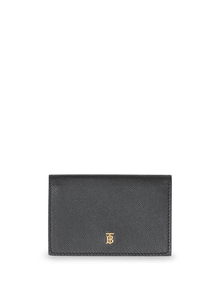 Burberry Small Grainy Leather Folding Wallet - Black