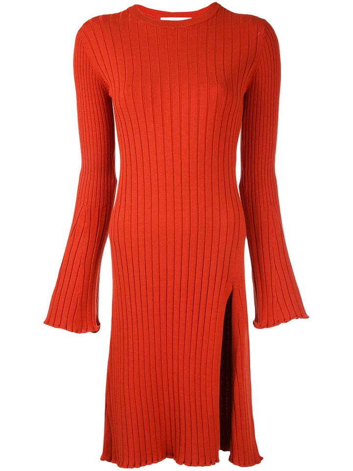 Le Ciel Bleu Mellow Frill Jumper, Women's, Size: 36, Yellow/orange, Nylon/rayon
