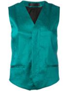 Haider Ackermann Wrap Waistcoat, Women's, Size: 38, Green, Cotton/rayon/linen/flax/spandex/elastane