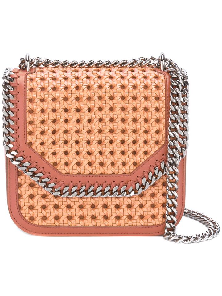 Stella Mccartney - Medium 'falabella Box' Wicker Bag - Women - Artificial Leather/metal (other) - One Size, Brown, Artificial Leather/metal (other)