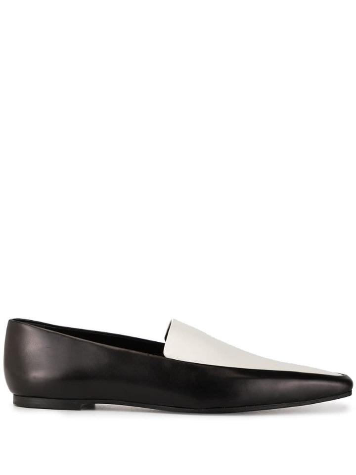 The Row Minimal Colour-block Loafers - Black