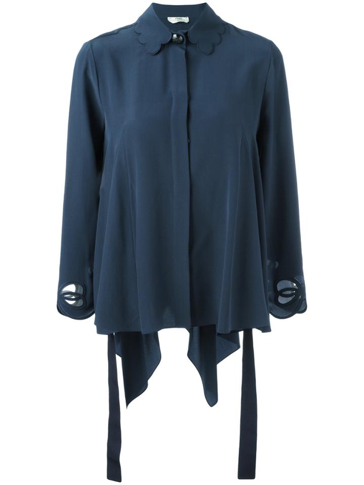 Fendi Scalloped Collar Blouse - Blue