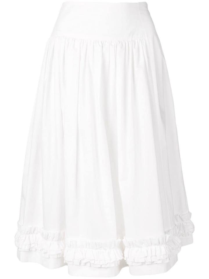 Molly Goddard Ruffled Skirt - White