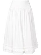 Molly Goddard Ruffled Skirt - White