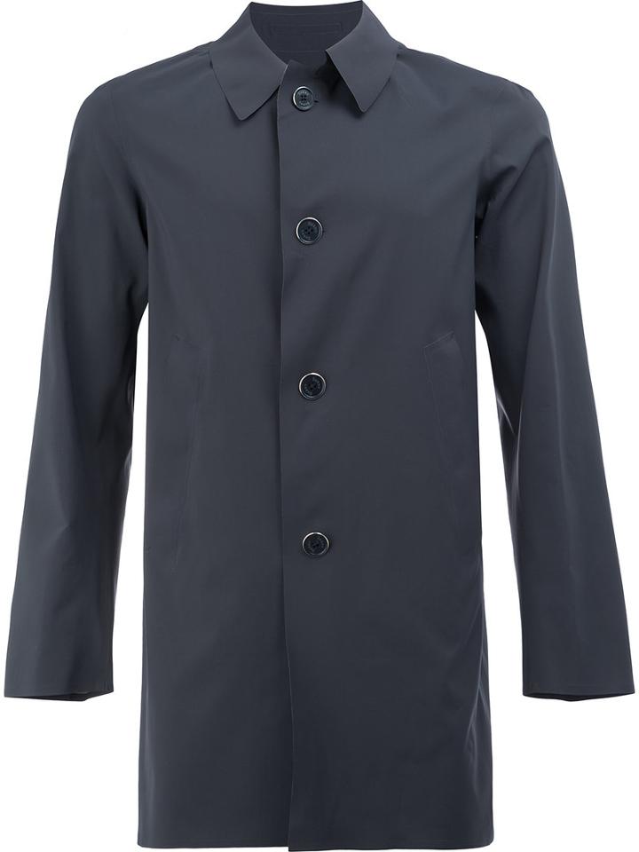 Herno - Single Breasted Coat - Men - Polyamide - 48, Blue, Polyamide