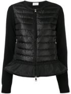 Moncler Puffer Jacket With Ruffle - Black