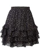 Just Cavalli Dotted Print Skirt, Women's, Size: 38, Blue, Silk/viscose