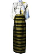 Sara Roka Contrast Maxi Dress - Neutrals