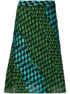 M Missoni Graphic Knit A-line Skirt - Green