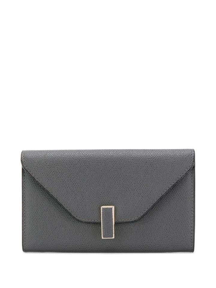 Valextra Folding Pebbled Wallet - Grey