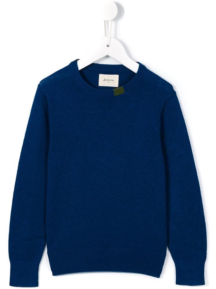 Bellerose Kids Knitted Long Sleeve Sweater, Boy's, Size: 12 Yrs, Blue
