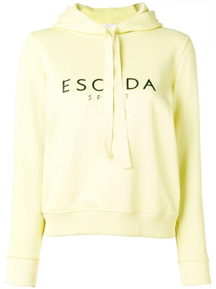 Escada Sport Logo Hooded Sweatshirt - Yellow