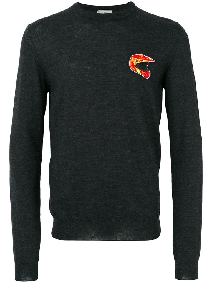 Lanvin Embroidered Logo Jumper - Black