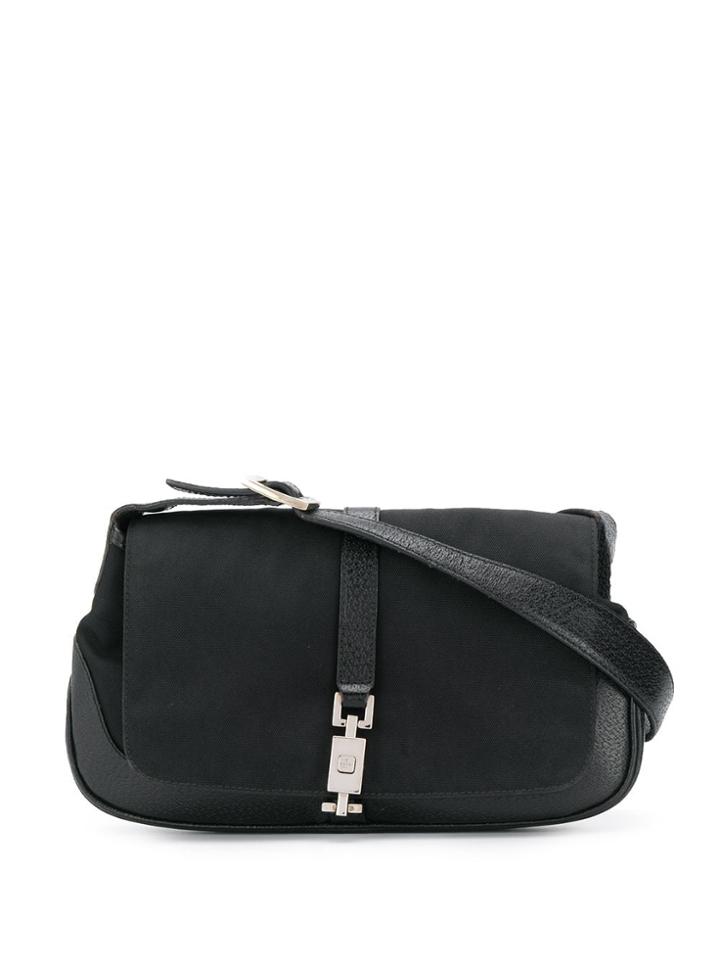 Gucci Vintage 1990's Flap Satchel Bag - Black