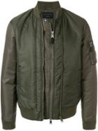 All Saints Padded Bomber Jacket - Green