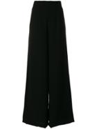 Francesco Paolo Salerno High Rise Wide Leg Trousers - Black