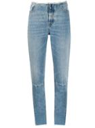 Unravel Project Frayed Detail Slim Jeans - Blue