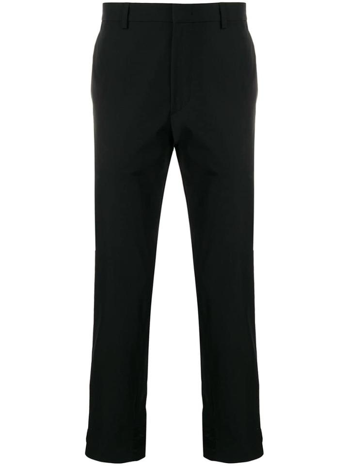 Prada Cropped Pleated Trousers - Black