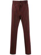 Ann Demeulemeester Straight Leg Striped Trousers - Black