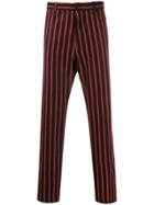 Ann Demeulemeester Straight Leg Striped Trousers - Black