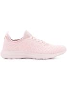 Apl Textured Lace-up Sneakers - Pink