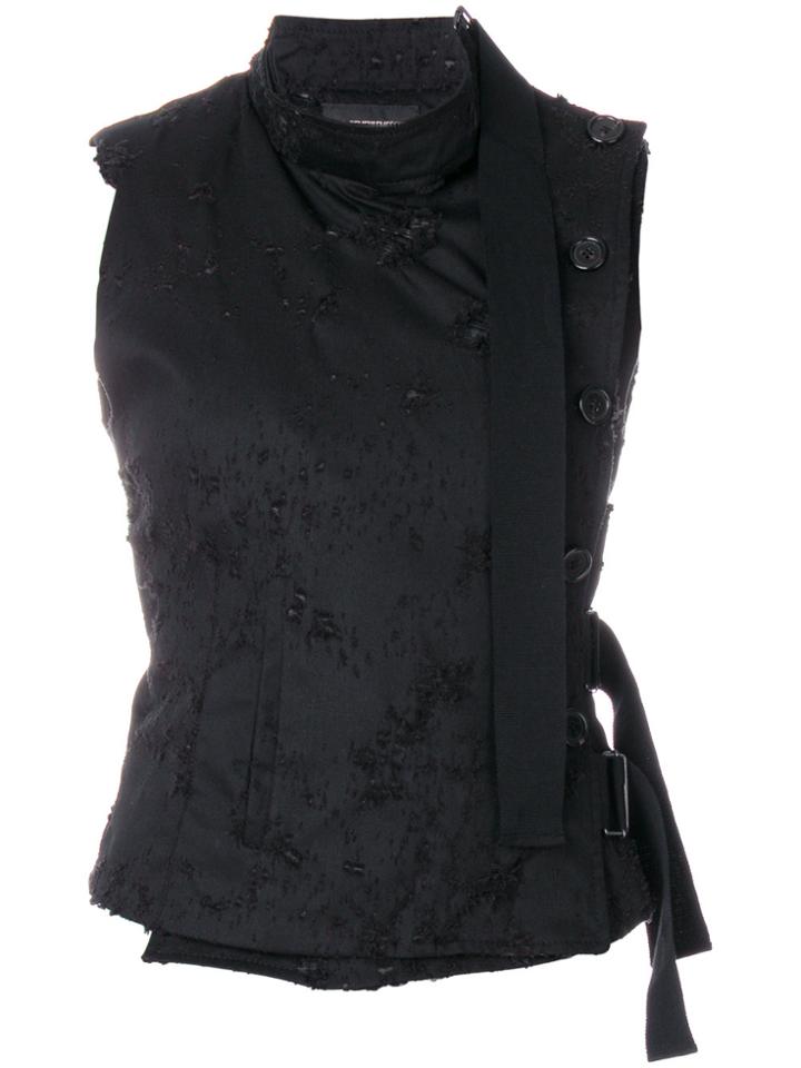Ann Demeulemeester Blanche Buckled Waistcoat - Black