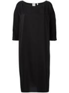 Aspesi Round Neck Shift Dress, Women's, Size: 42, Black, Silk