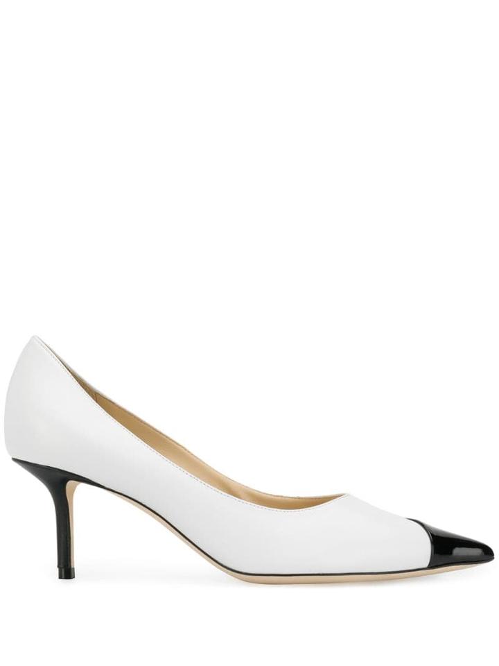 Jimmy Choo Love 65 Asymmetric Pumps - White