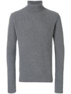 Officine Generale Ribbed Knit Turtleneck Sweater - Grey