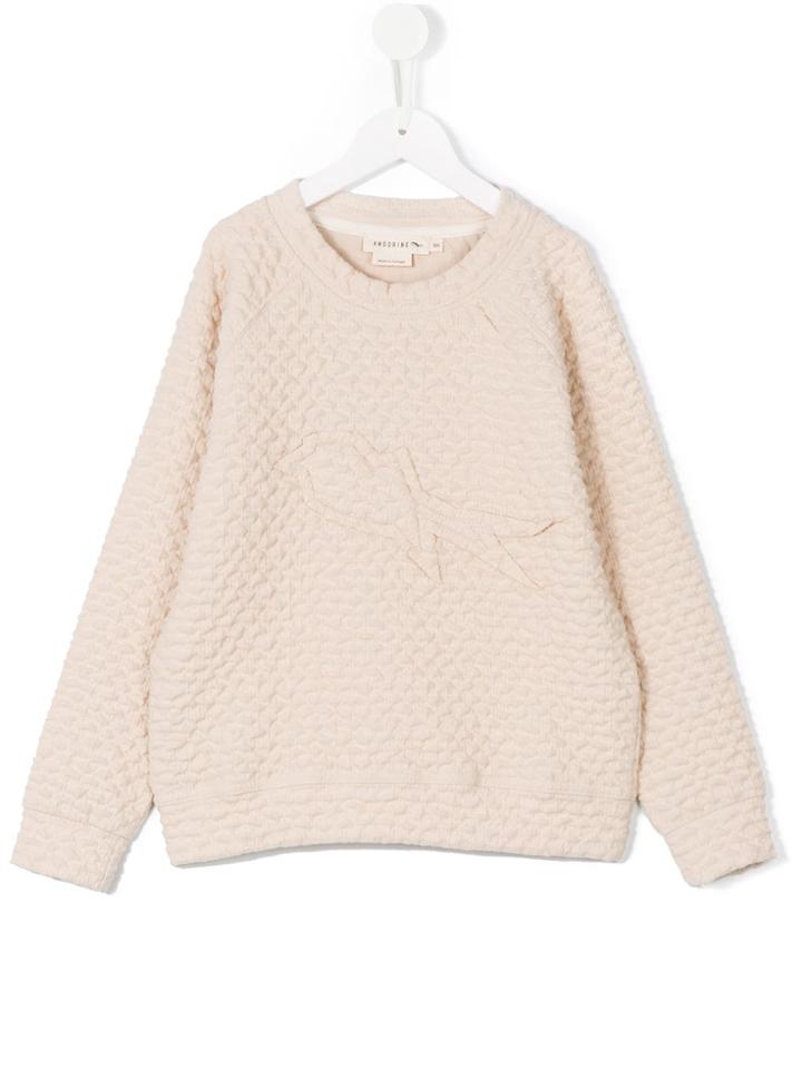 Andorine Teen Swallow Patch Sweatshirt - Neutrals
