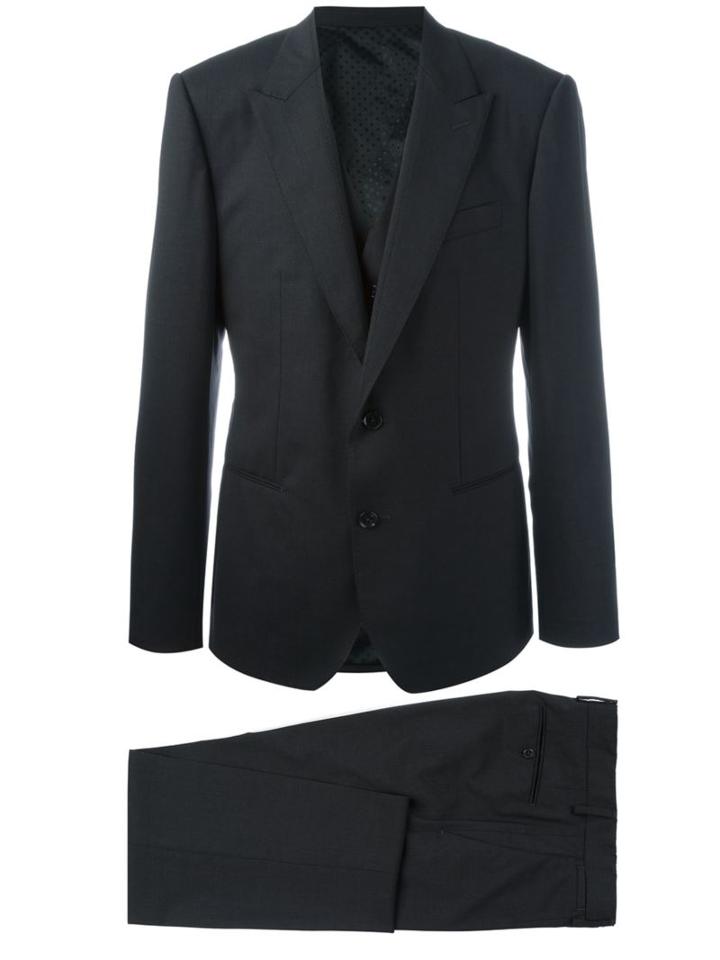 Dolce & Gabbana Formal Three-piece Suit, Men's, Size: 52, Grey, Spandex/elastane/acetate/cupro/virgin Wool