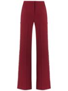 Giuliana Romanno Flared Trousers, Women's, Size: 38, Red, Polyester