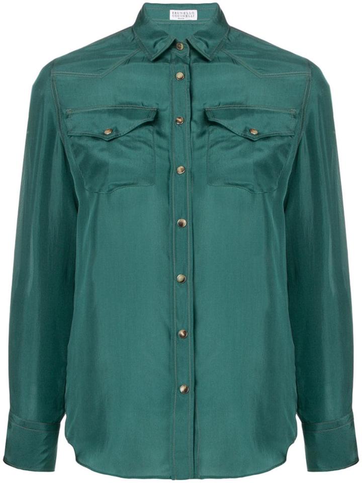 Brunello Cucinelli Long Sleeved Shirt - Green
