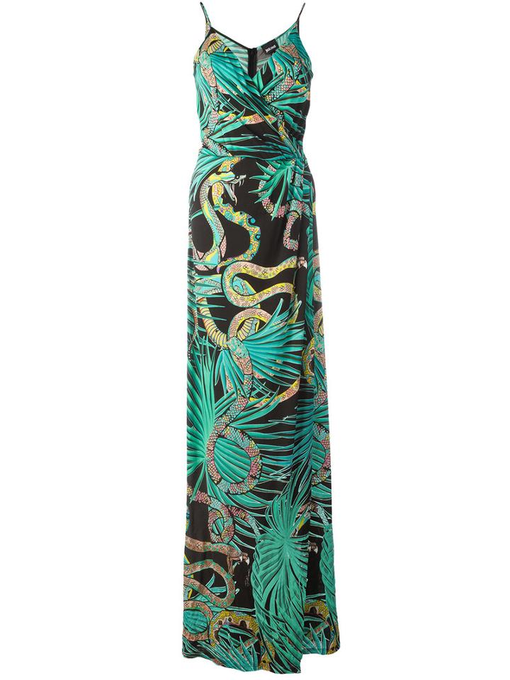 Just Cavalli Snakeprint Maxi Dress, Women's, Size: 44, Viscose