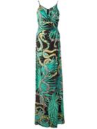 Just Cavalli Snakeprint Maxi Dress, Women's, Size: 44, Viscose