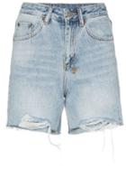 Ksubi Distressed Denim Shorts - Blue
