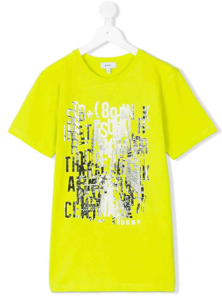 Dkny Kids - Teen Printed T-shirt - Kids - Cotton - 14 Yrs, Yellow/orange