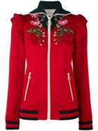 Gucci - Technical Embroidered Jersey Jacket - Women - Cotton/polyester - S, Red, Cotton/polyester