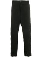 Ann Demeulemeester Embroidered Drop-crotch Trousers - Black