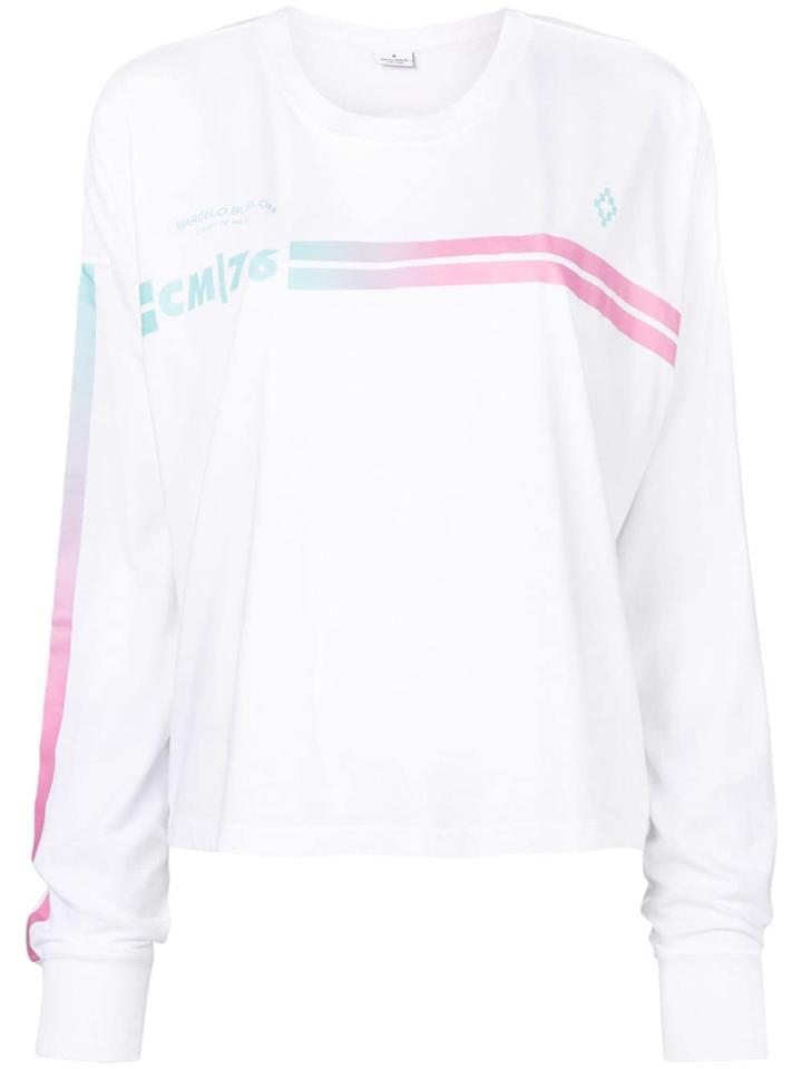 Marcelo Burlon County Of Milan Stripe Detail Sweatshirt - White