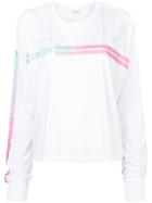 Marcelo Burlon County Of Milan Stripe Detail Sweatshirt - White