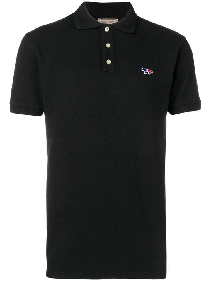 Maison Kitsuné Tricolor Fox Polo Shirt - Black