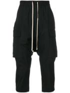 Rick Owens Tapered Cargo Trousers - Black