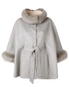 Liska Fur Trim Jacket - Grey
